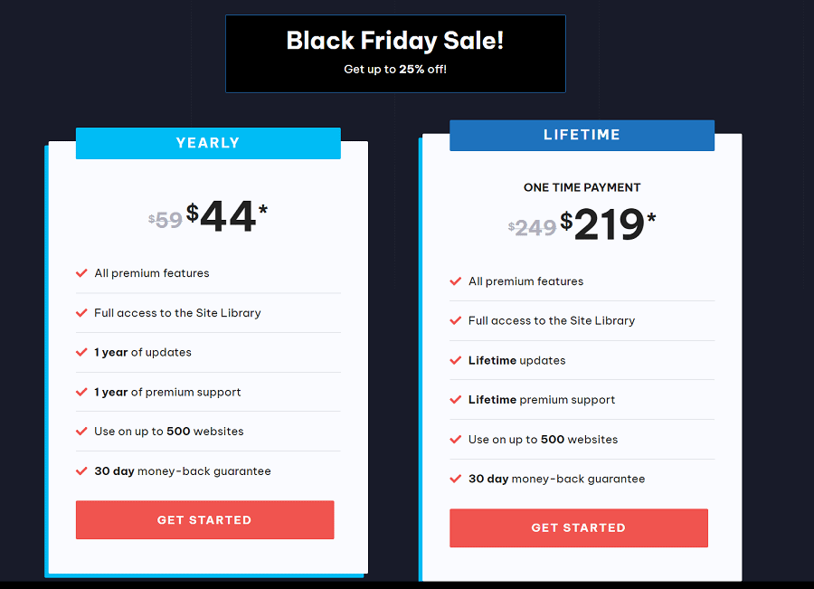 generatepress black friday pricing