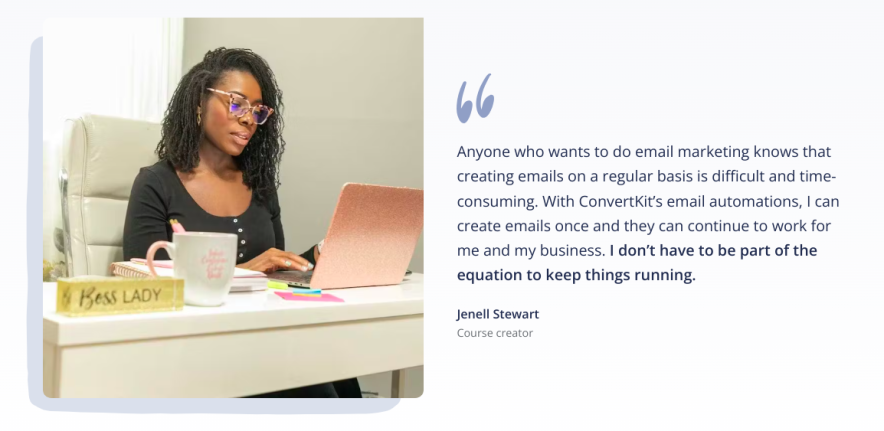 Jenell Stewart about convertkit automation