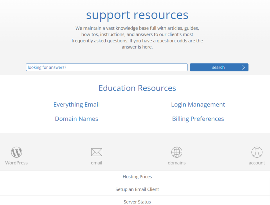 support resources