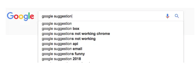 google suggestion tool