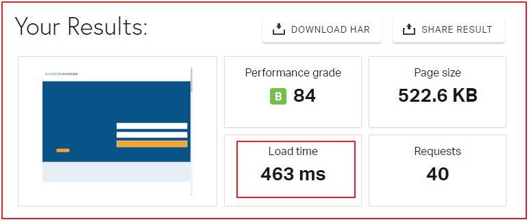 page speed test