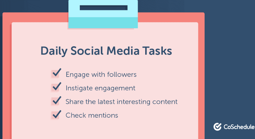 social media tasks
