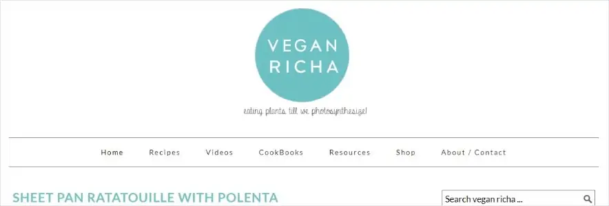 veganricha blog