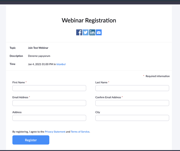 webinar registration